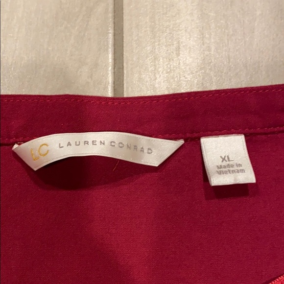 LC Lauren Conrad red top XL - Picture 3 of 6